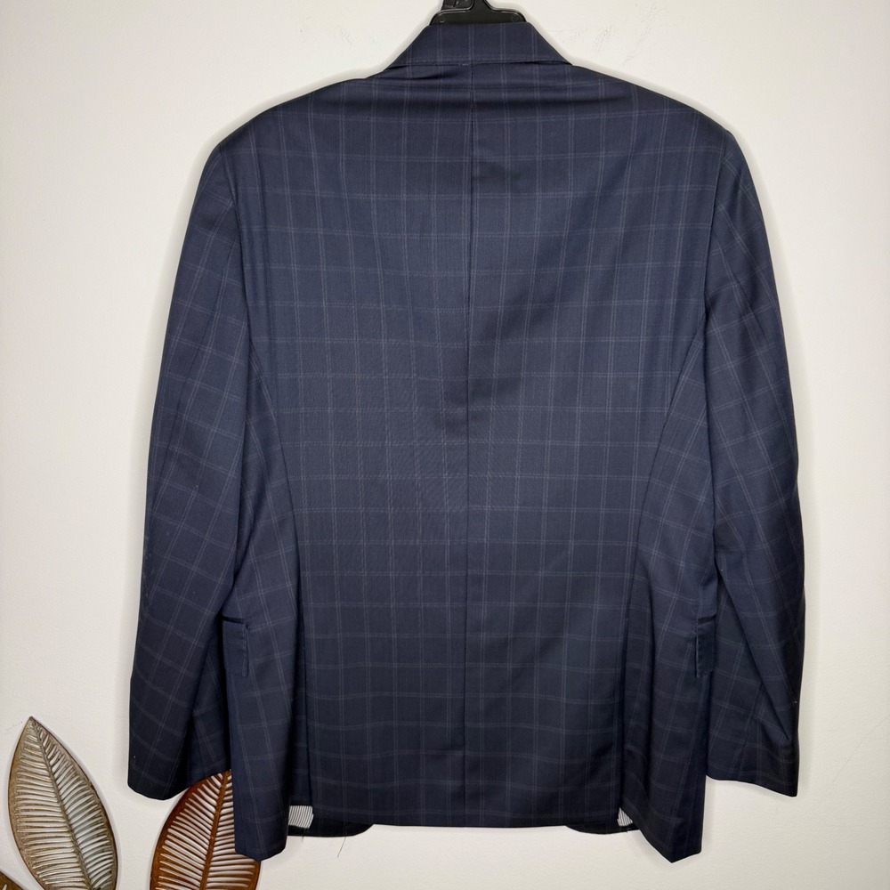 Todd Snyder Mayfair Fit Navy Blue Windowpane Plaid Wool Blazer Sport Coat 38R - Picture 8 of 10
